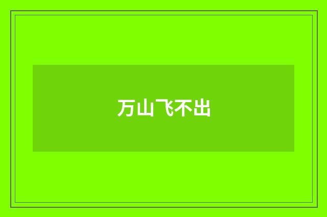 万山飞不出