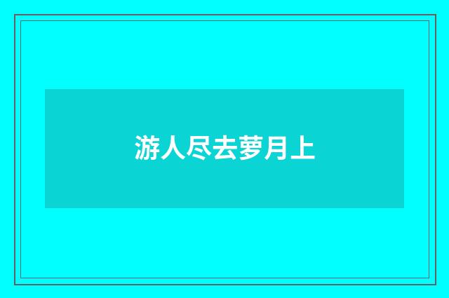 游人尽去萝月上