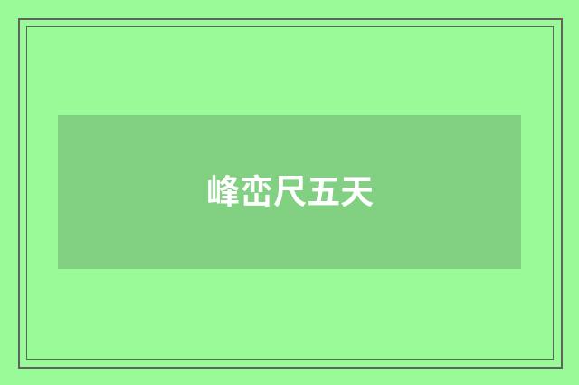 峰峦尺五天
