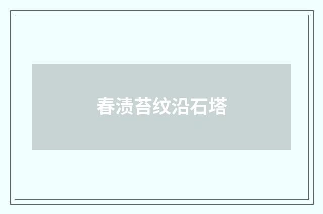 春渍苔纹沿石塔