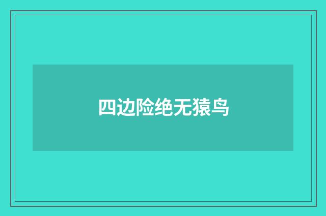 四边险绝无猿鸟