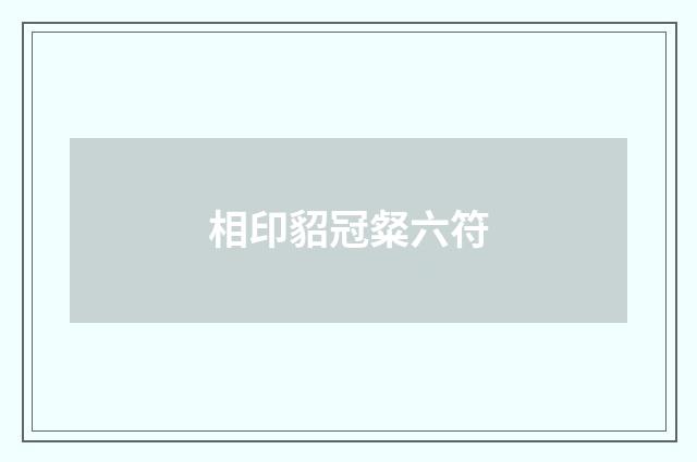 相印貂冠粲六符