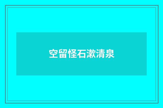 空留怪石漱清泉