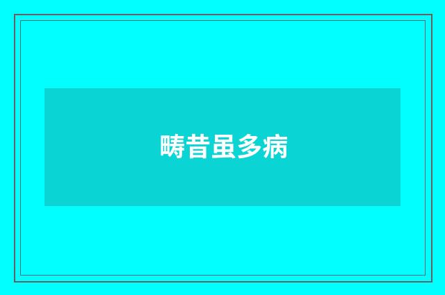 畴昔虽多病