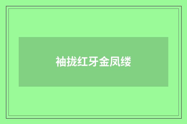 袖拢红牙金凤缕