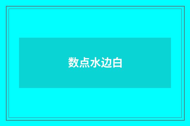 数点水边白
