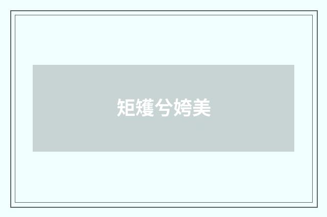 矩矱兮姱美