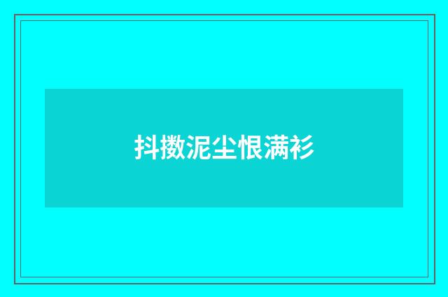 抖擞泥尘恨满衫