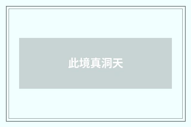 此境真洞天