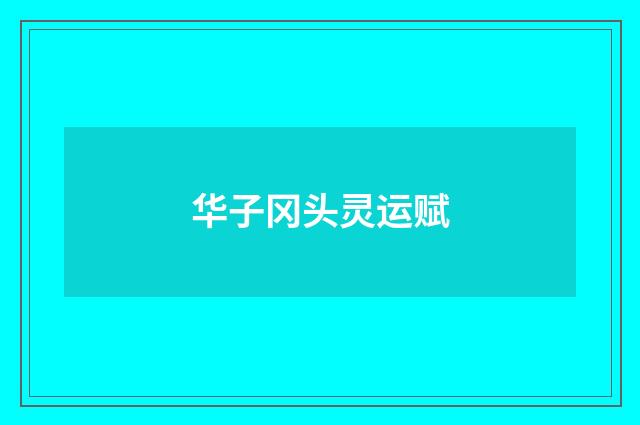 华子冈头灵运赋