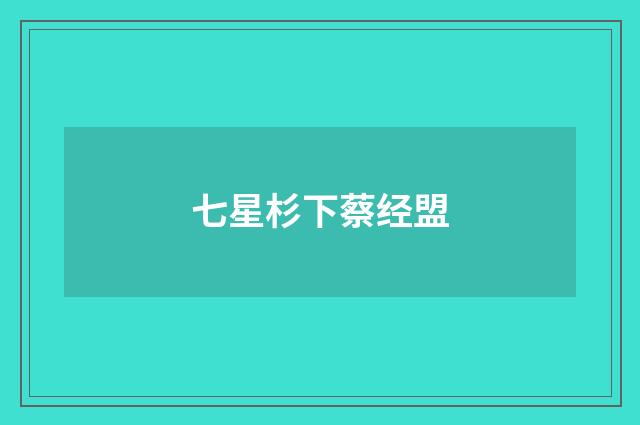 七星杉下蔡经盟