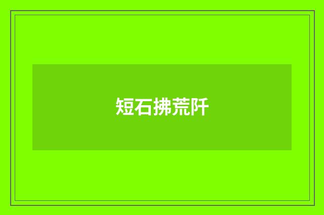 短石拂荒阡