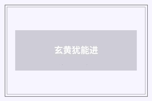 玄黄犹能进
