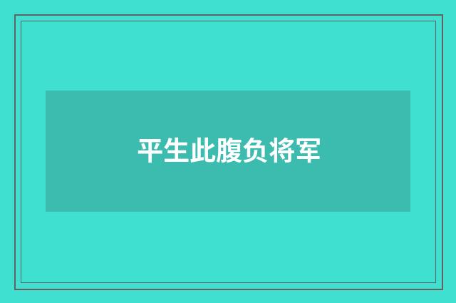 平生此腹负将军