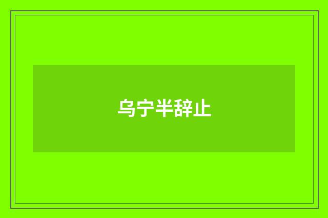 乌宁半辞止