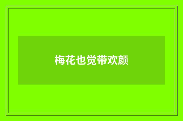 梅花也觉带欢颜