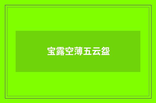 宝露空薄五云盌