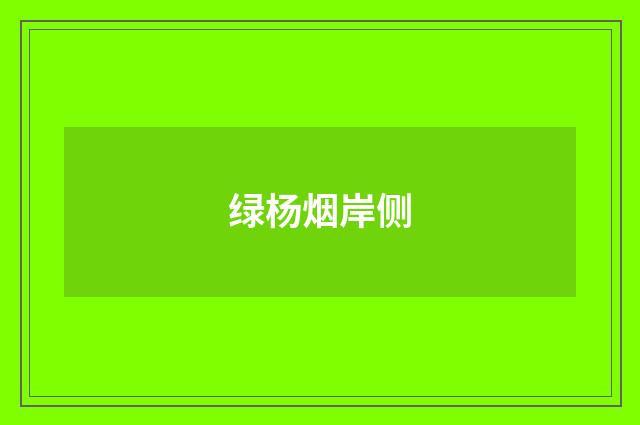 绿杨烟岸侧