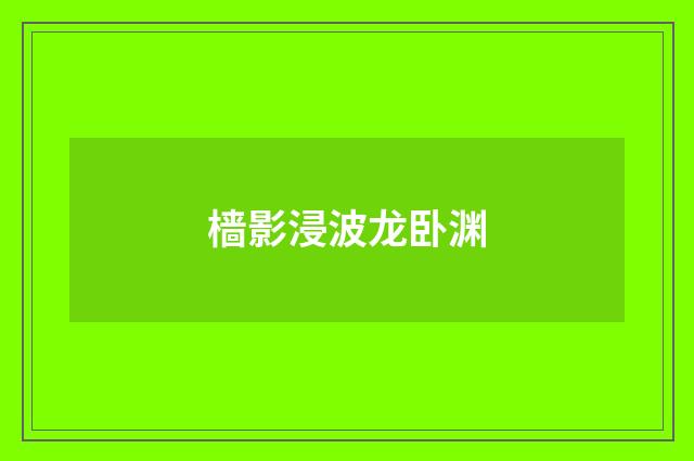 樯影浸波龙卧渊