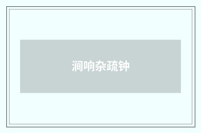 涧响杂疏钟