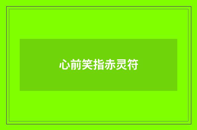 心前笑指赤灵符