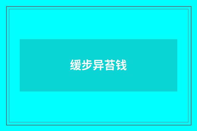 缓步异苔钱