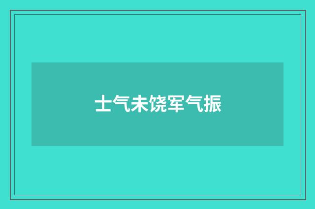 士气未饶军气振