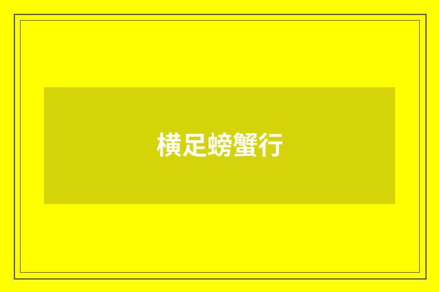 横足螃蟹行