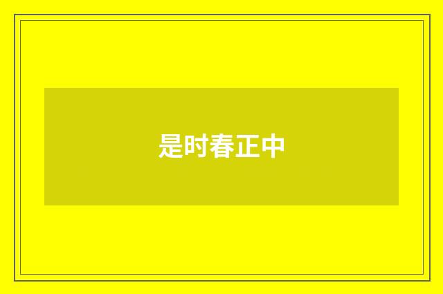是时春正中