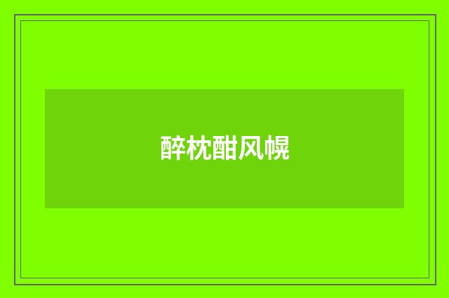 醉枕酣风幌