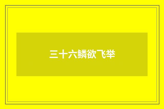 三十六鳞欲飞举
