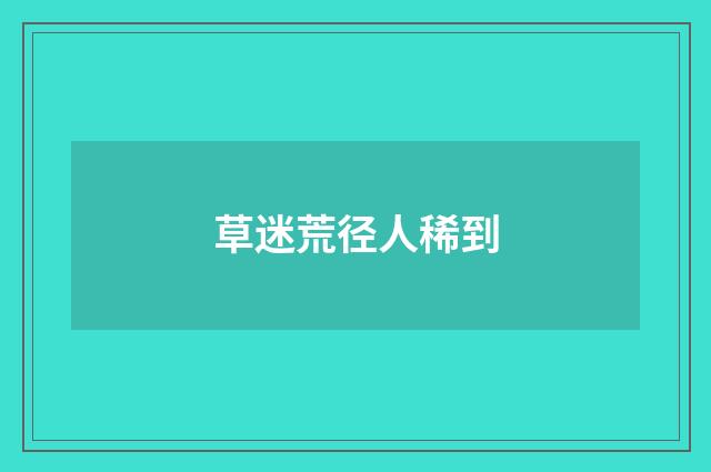 草迷荒径人稀到