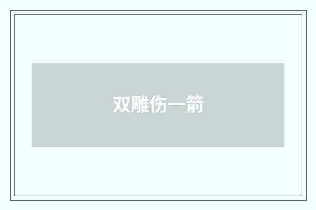 双雕伤一箭