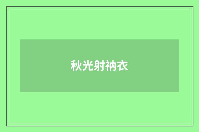 秋光射衲衣