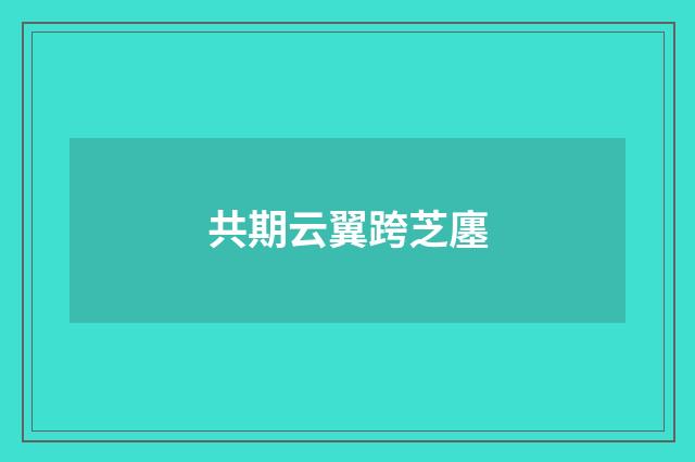 共期云翼跨芝廛