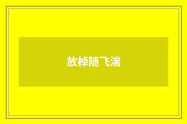 放棹随飞湍