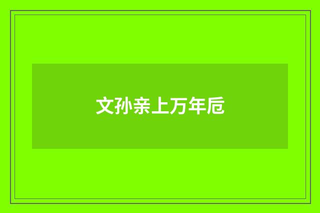 文孙亲上万年卮