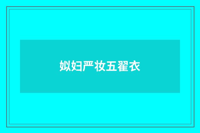 姒妇严妆五翟衣