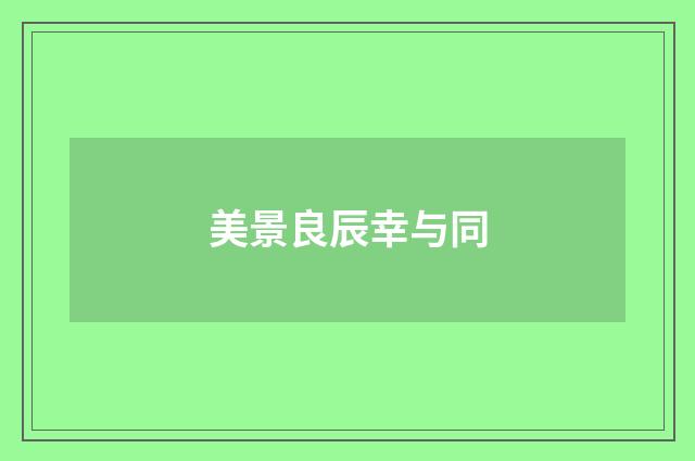 美景良辰幸与同