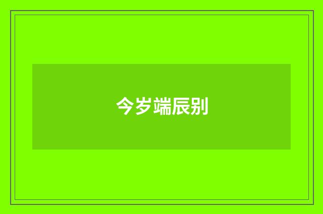 今岁端辰别