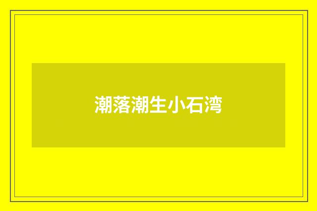 潮落潮生小石湾