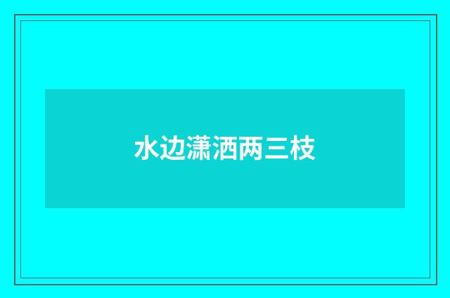 水边潇洒两三枝