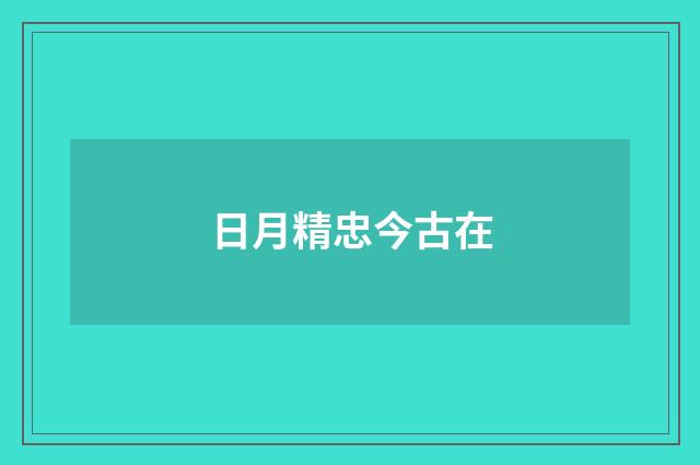 日月精忠今古在
