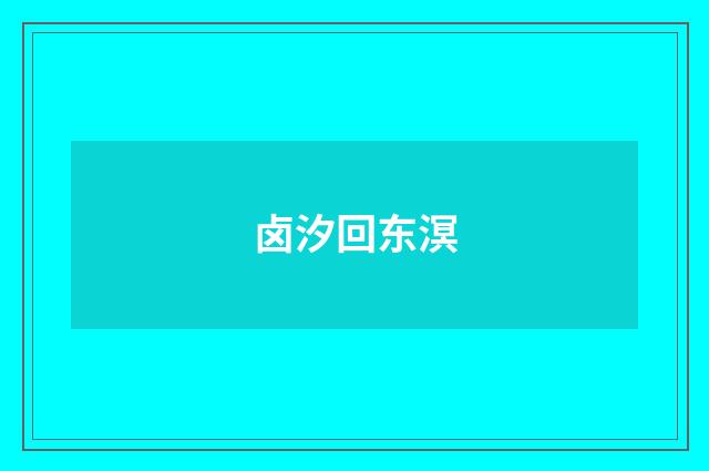 卤汐回东溟