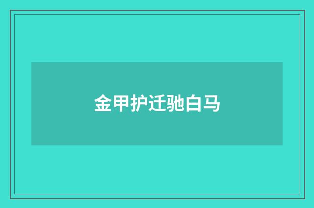 金甲护迁驰白马
