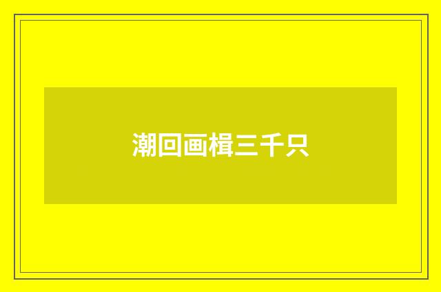 潮回画楫三千只
