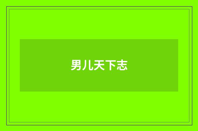 男儿天下志