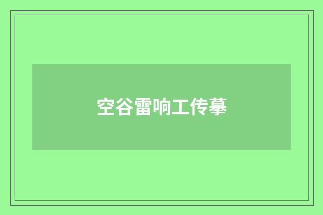 空谷雷响工传摹