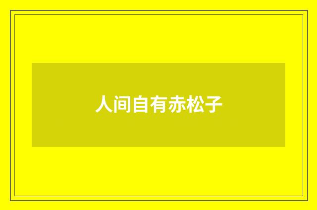 人间自有赤松子