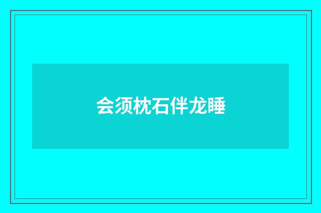会须枕石伴龙睡